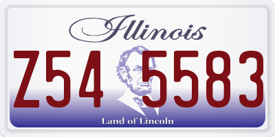 IL license plate Z545583
