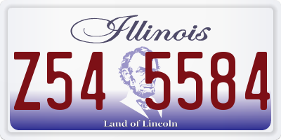 IL license plate Z545584