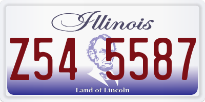IL license plate Z545587
