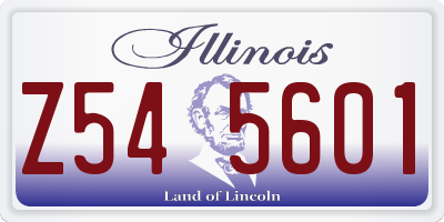 IL license plate Z545601