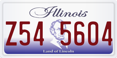 IL license plate Z545604