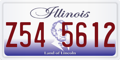 IL license plate Z545612