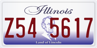 IL license plate Z545617