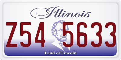 IL license plate Z545633
