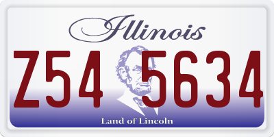 IL license plate Z545634
