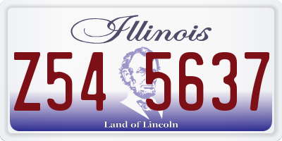 IL license plate Z545637