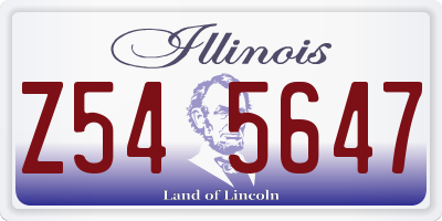 IL license plate Z545647