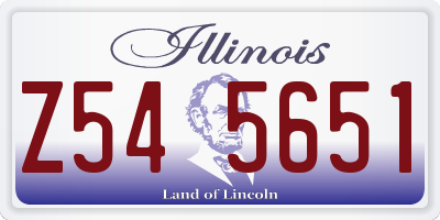 IL license plate Z545651