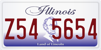 IL license plate Z545654