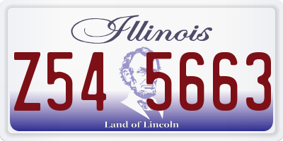 IL license plate Z545663