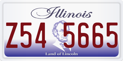 IL license plate Z545665