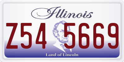 IL license plate Z545669