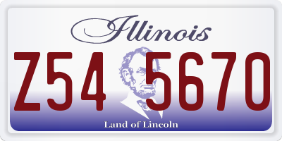 IL license plate Z545670