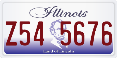IL license plate Z545676