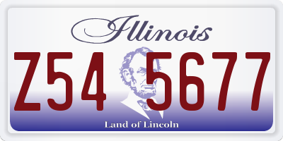 IL license plate Z545677
