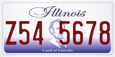 IL license plate Z545678