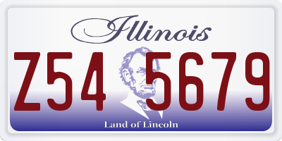 IL license plate Z545679