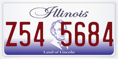 IL license plate Z545684