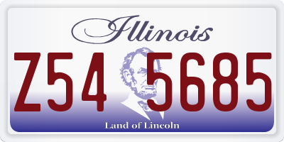 IL license plate Z545685