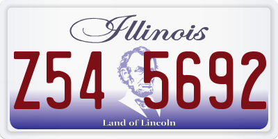 IL license plate Z545692