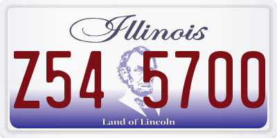 IL license plate Z545700