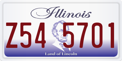 IL license plate Z545701