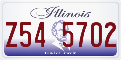 IL license plate Z545702