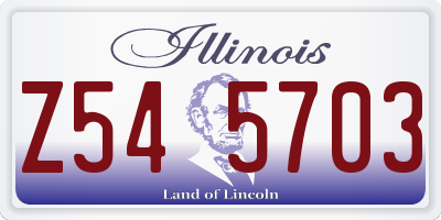 IL license plate Z545703