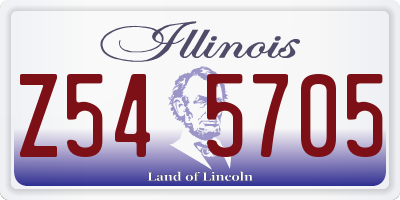 IL license plate Z545705