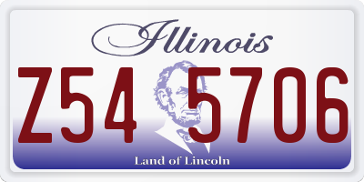 IL license plate Z545706