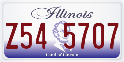 IL license plate Z545707