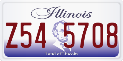 IL license plate Z545708