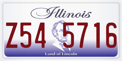 IL license plate Z545716