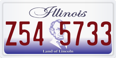 IL license plate Z545733