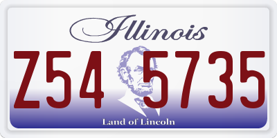 IL license plate Z545735