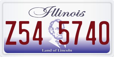 IL license plate Z545740