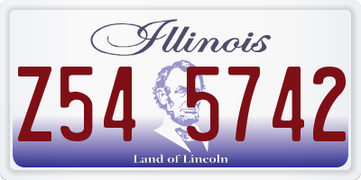 IL license plate Z545742