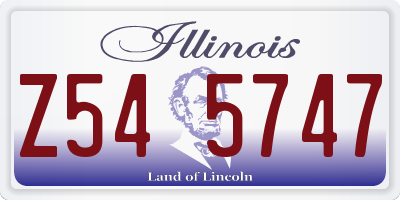 IL license plate Z545747