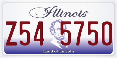 IL license plate Z545750