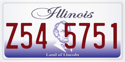IL license plate Z545751