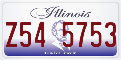 IL license plate Z545753
