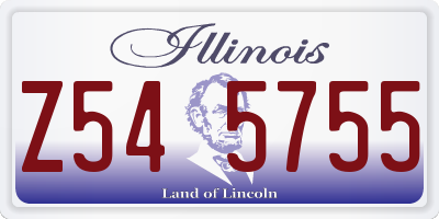 IL license plate Z545755