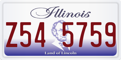 IL license plate Z545759