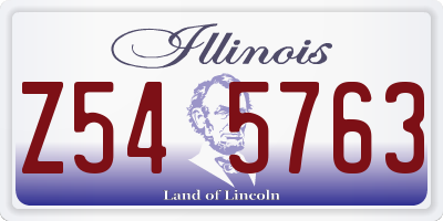 IL license plate Z545763