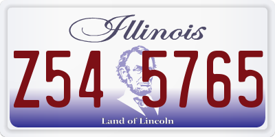 IL license plate Z545765