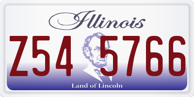 IL license plate Z545766