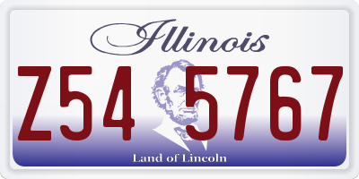IL license plate Z545767