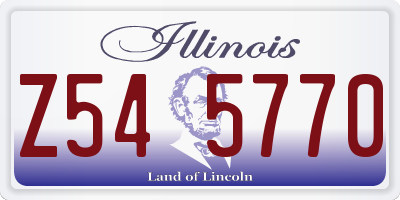 IL license plate Z545770