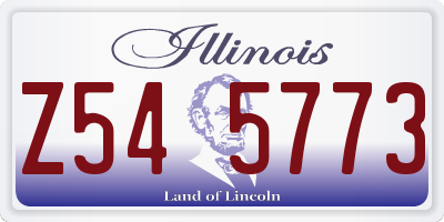 IL license plate Z545773