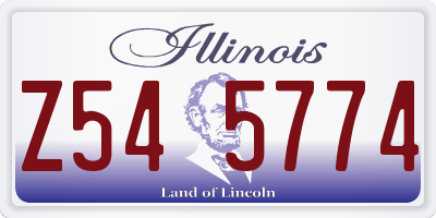 IL license plate Z545774
